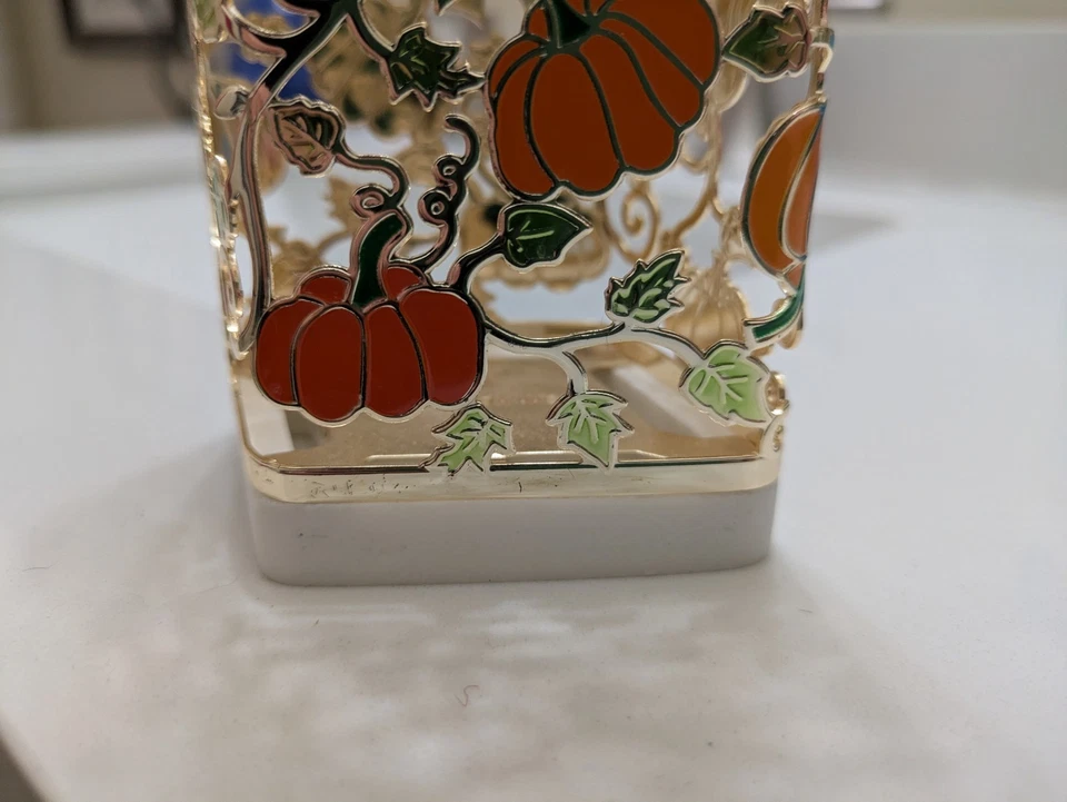 Bath Body Works Dancing Pumpkins Fall Thanksgiving Autumn Metal Sleeve For Soap  - Image 3 of 3