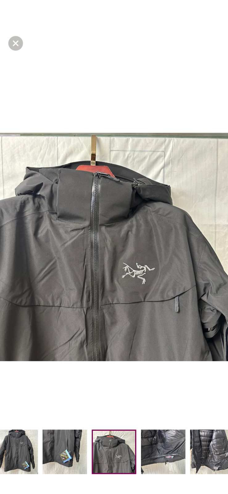 arcteryx ski jacket black XL new thumbnail 3