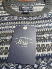 Nwt G.H. Bass  Co Men's Striped Pullover Sweater Really Nice Sz M