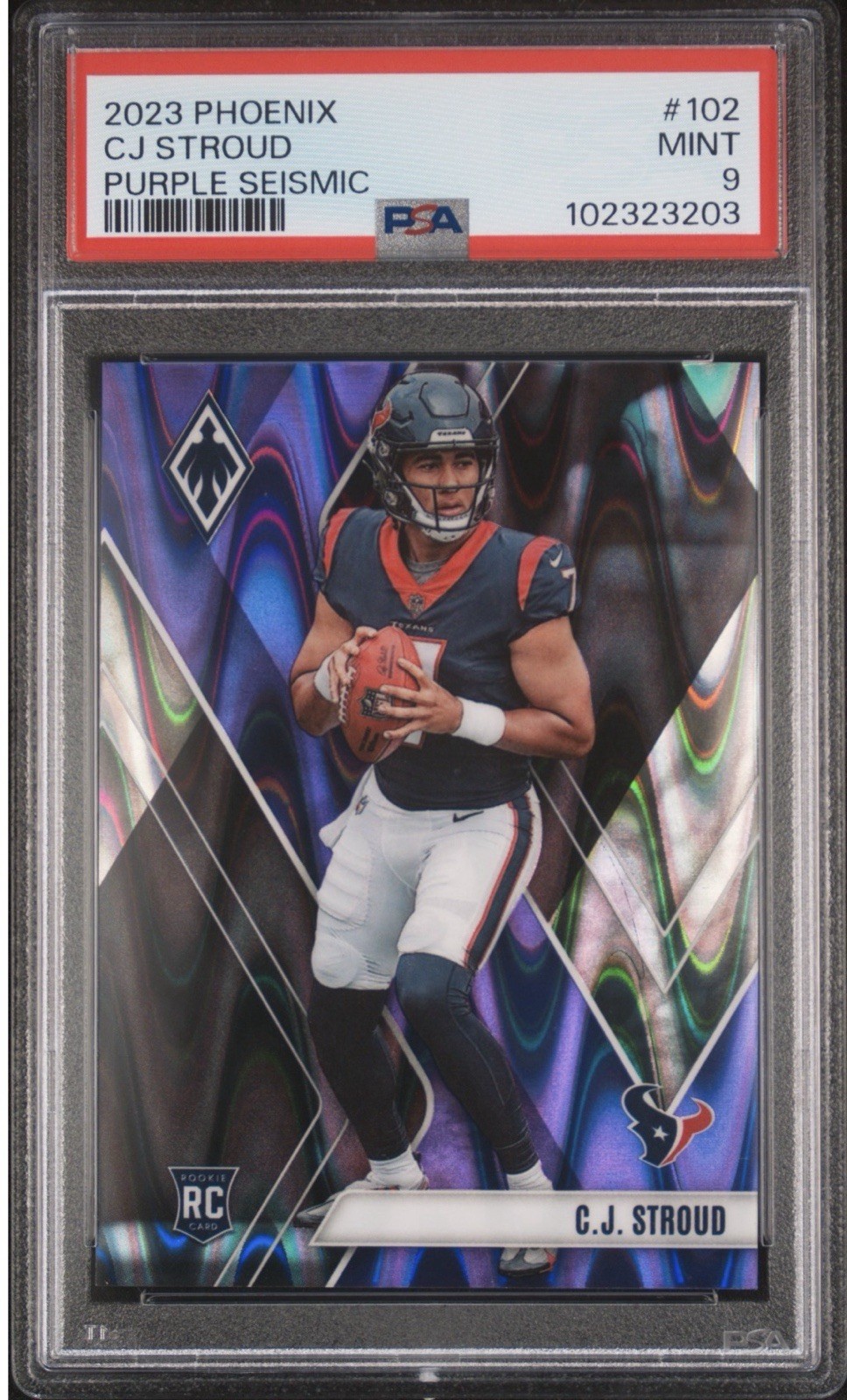 2023 Panini Phoenix - Rookies C.J. Stroud #102 Purple /125 (RC) PSA 9 Texans