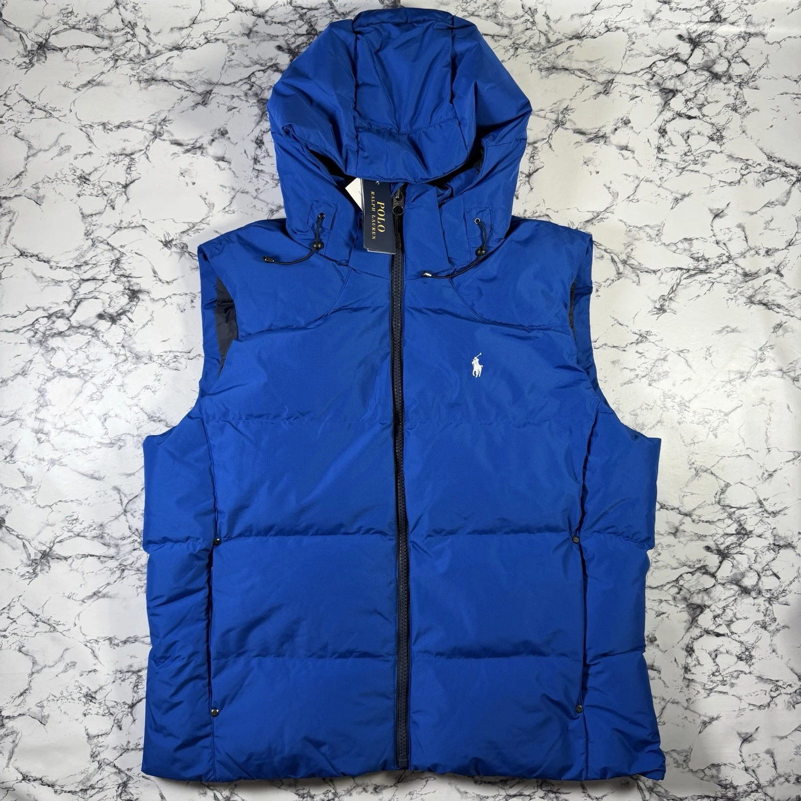 POLO RALPH LAUREN Mens Blue Tyrol Down Vest Gilet Bodywarmer SIZE XL NEW