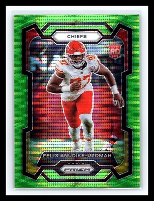 2023 Prizm - [RC] - Neon Green Pulsar Prizm #349 Felix Anudike-Uzomah