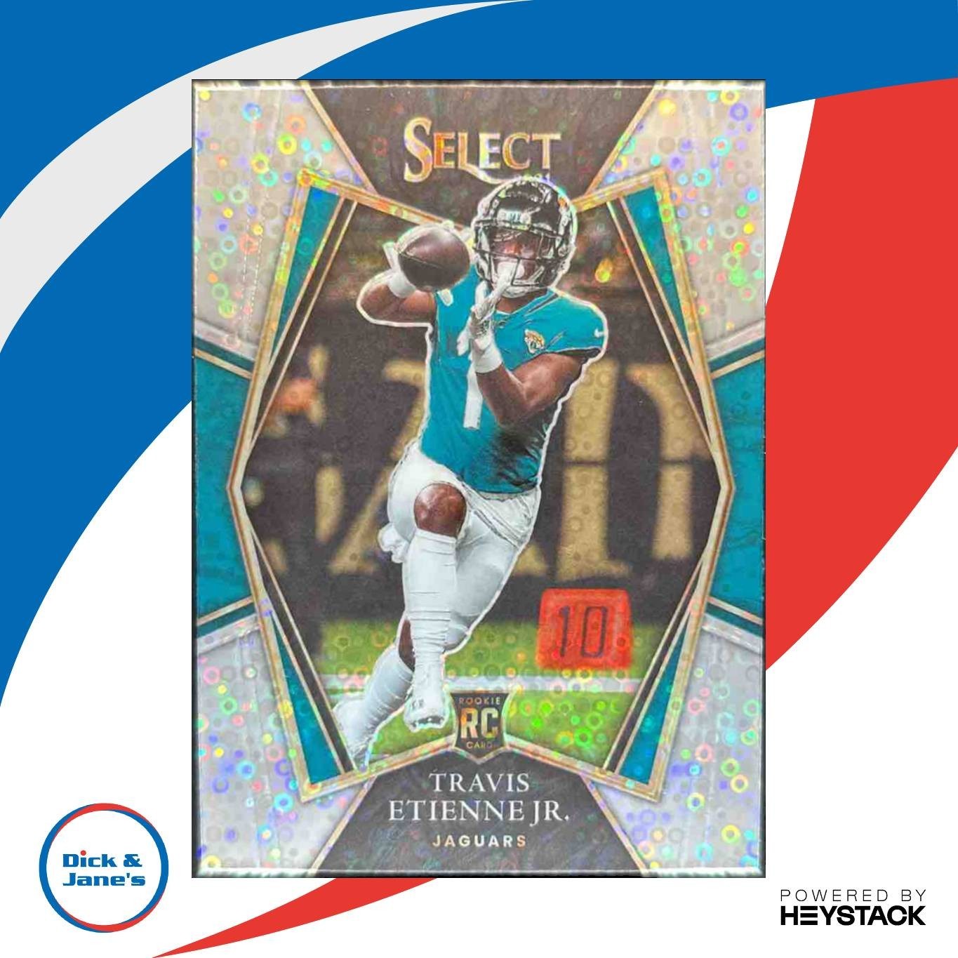 2021 Panini Select Travis Etienne Jr. Disco Prizm #154 RC Premier Jaguars