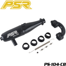 POWERSTAR PS-104-CB 1/8 Buggy Exhaust Pipe (EFRA 2202) Ceramic Black RC Car Part
