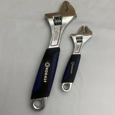 Vintage Kobalt 2-piece Adjustable Wrench 2 Piece Set 10 In. & 6 In. Cushion Grip