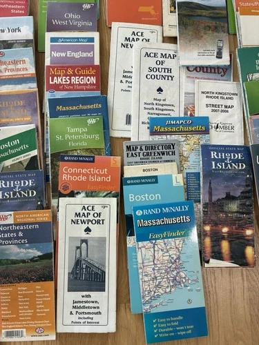 Lot of 78  Vintage USA Road Maps - New England, Oregon, Chicago, Tamps,USA, etc. image 5