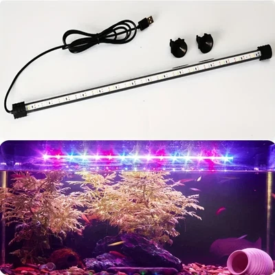 Aquarium LED Light Submersible Waterproof USB Fish Tank Lamp Plant Grow Decor UK