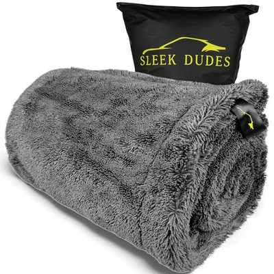 2000GSM Car Drying Towel   Sleek Max Dry 2K (20''x31'') Ultra Plush Twist Loop ...
