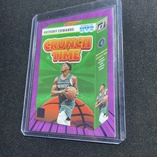 2023-24 Panini Donruss - Crunch Time Anthony Edwards #4 Press Proof Purple