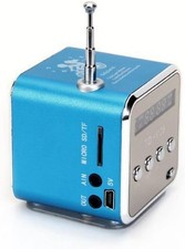 Bluetooth Speaker,Digital Mini Portable FM Radio mini Speaker USB blue