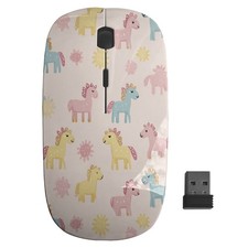 Canguros Beige Blanco Patrón, Mouse Óptico Inalámbrico, Ratones para Computadora Portátil de Escritorio