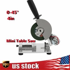 Mini Table Saw 4in 0-45° Miter Saw Portable Small Hobby Chop Saw Cutting Machine