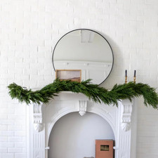 9Ft Christmas Cedar Garland - Thick Lush, Soft Realistic Artificial Faux Cedar