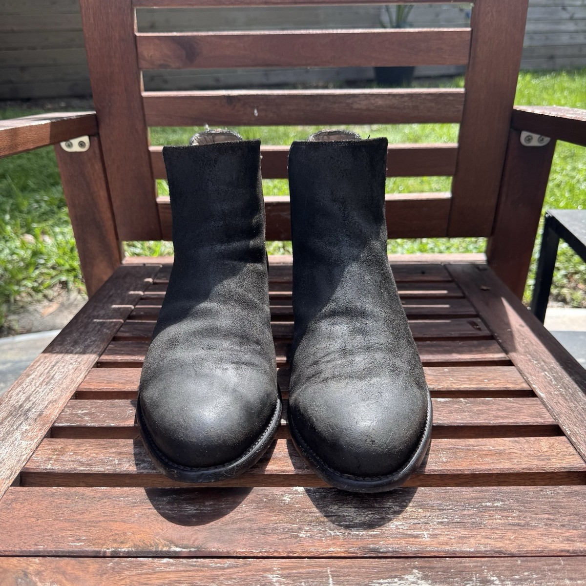 Tecovas Chance Custom Waxed Suede Dark Brown Western Chelsea  display picture 2