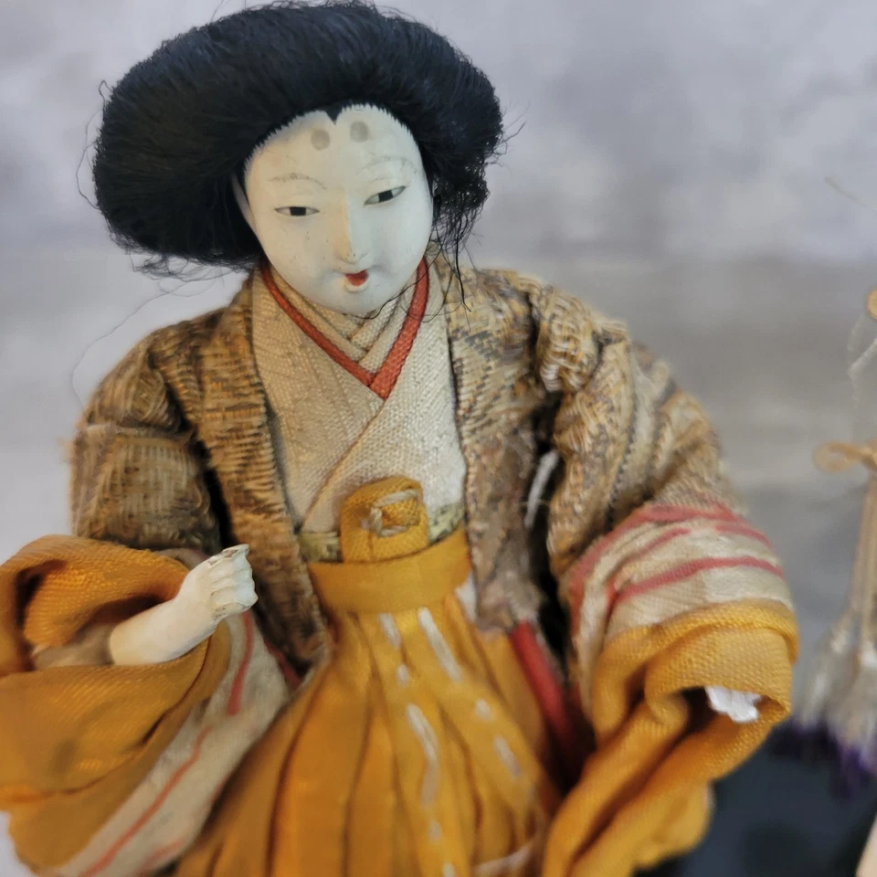 Vintage Japanese Hina Doll Figurine Display Case Antique Decoration - Image 2 of 4