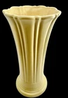 Vintage Fiesta Creamy Yellow Vase Ribbed Lines Scalloped Rim 9.5” After 1986