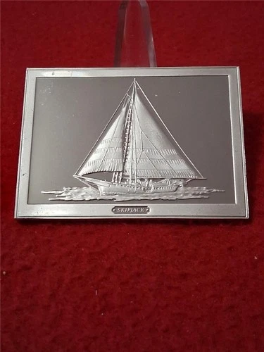 SHIPS' AHOY Skipjack 3.125 Troy Oz Sterling Silver Proof            #T0860