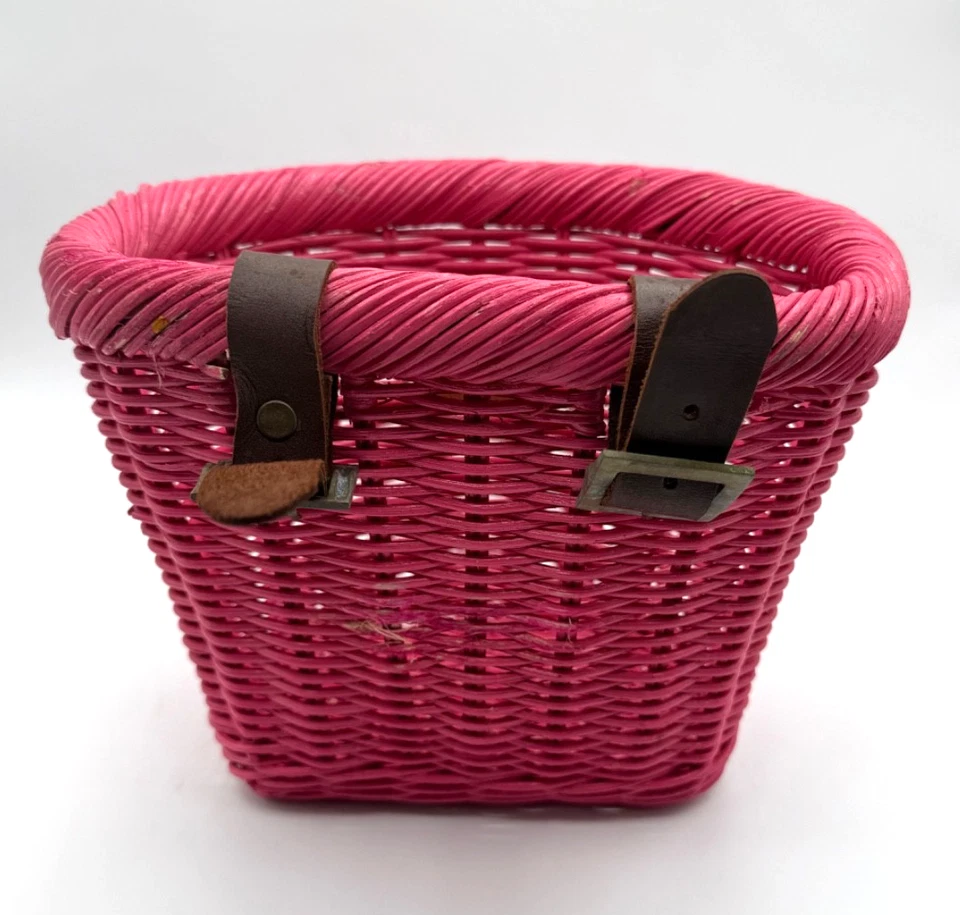 Cesta de manillar de bicicleta Nantucket, rosa Foto 4 de 4