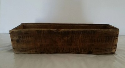Antique Shoe Harness Repair Box Lawton Bushman Wooden Advertising 1898 Tools 