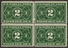 JQ2 Parcel Post Due Block of Four MLH