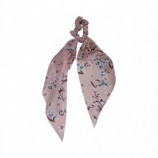 NWOT Pink Floral Scrunchie Hair Scarf   Elegant Floral Scarf Accessory