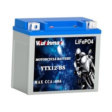 YTX12-BS Lithium Motorcycle Battery, 12V 5Ah 400CCA, Lightweight Wul-12