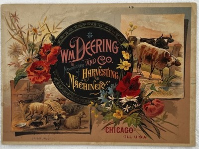 Antique 1887 Wm Deering Farm Machinery Catalog Chicago Illustrated Complete