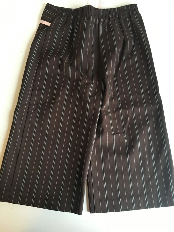 Pantalones a Rayas Amy Byer Niñas Marrón con Cinta Rosa Talla 6 Foto 3 de 4