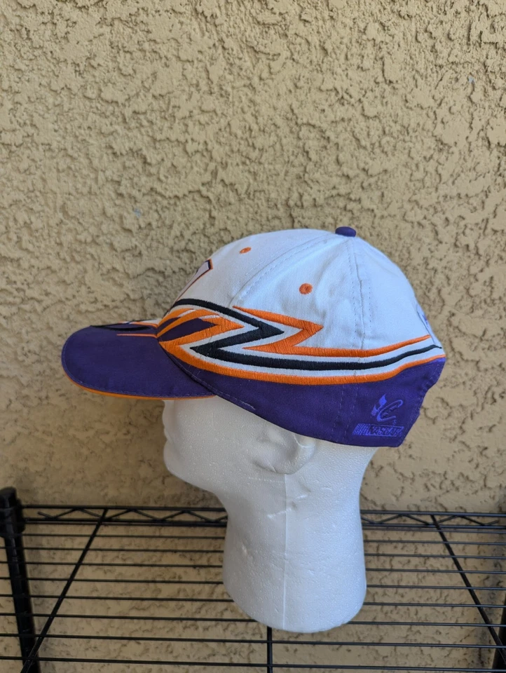 Sombrero De Colección Denny Hamlin #11 Blanco Persecución Auténtico Joe Gibbs Racing FedEx Foto 4 de 4