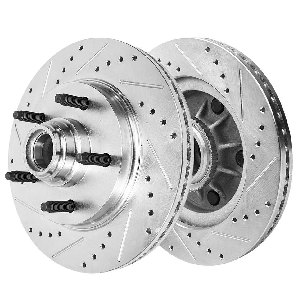 Rotores de freno delanteros perforados de 12,13" tracción trasera para Ford F-150 Lobo Blackwood 1999-2002 Foto 3 de 4