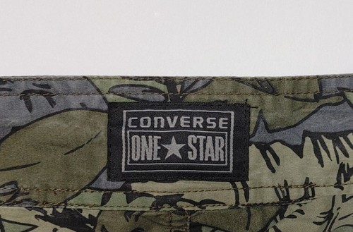 Converse Board Shorts Trunks Men's Size 38 Drawstring Leaves Camo Green - Picture 3 of 5