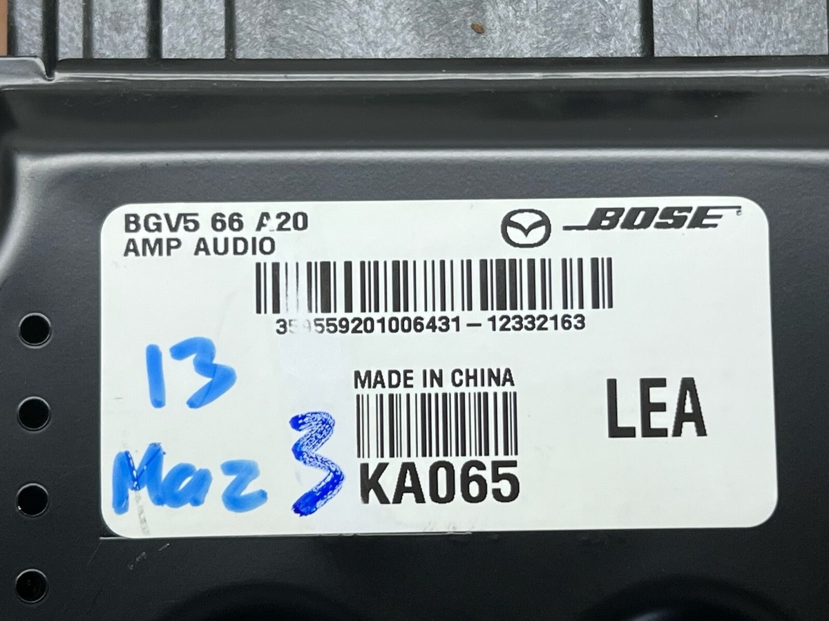 2013 Mazda 3 Speed 3 Bose Premium Audio Amplifier Radio Amp Tested