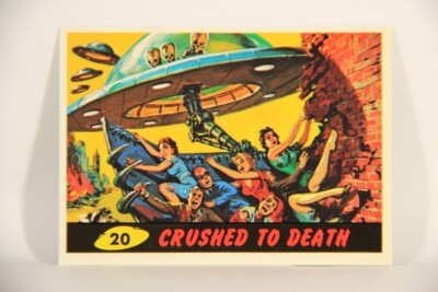 Mars Attacks 1994 Topps Trading Card #20 Crushed To Death ENG Artwork L007283