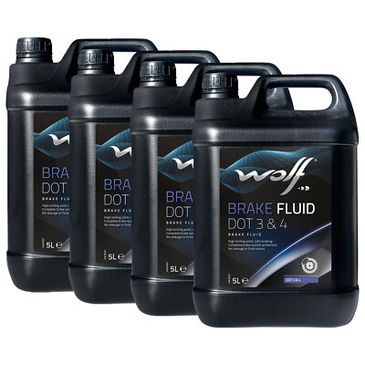 Bremsflüssigkeit WOLF BRAKE FLUID 5039 DOT 3&4 4 X 5 Liter für Aprilia BMW Honda
