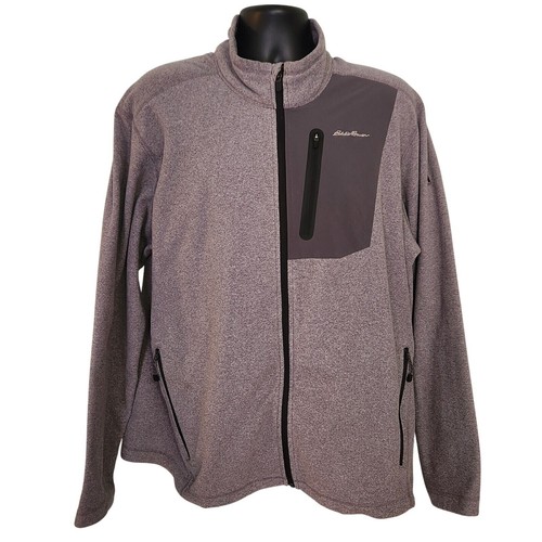 Eddie Bauer First Ascent Jacket Full Zip Pocket Gray Mens XL