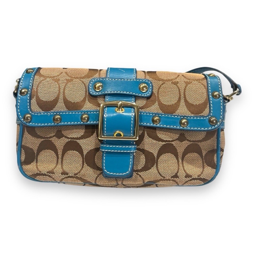 COACH Shoulder Bag Mini Bag Blue