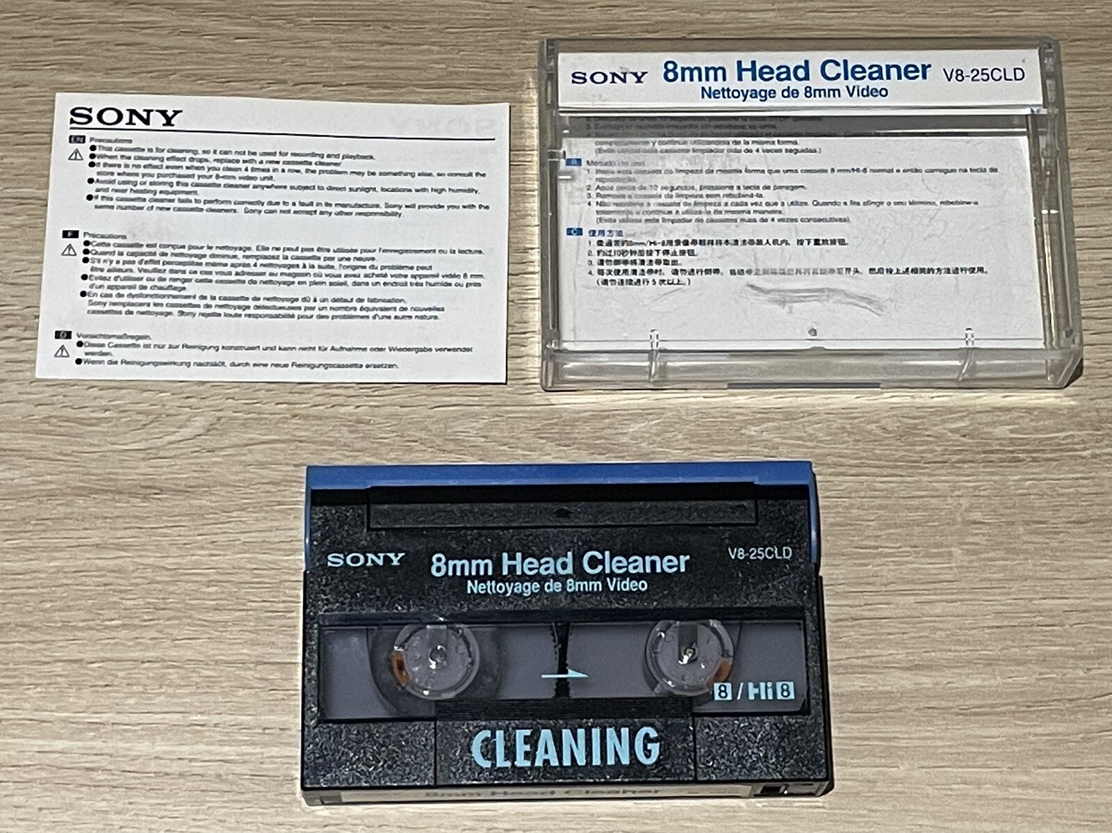 SONY V825CLD Video 8mm / Hi8 & Digital 8 Camcorder Head Cleaner Tape Cassette eBay