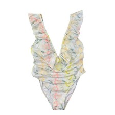 NEW Victoria's Secret PINK Cheeky One Piece Swimsuit Size Medium Plunge Ruffle