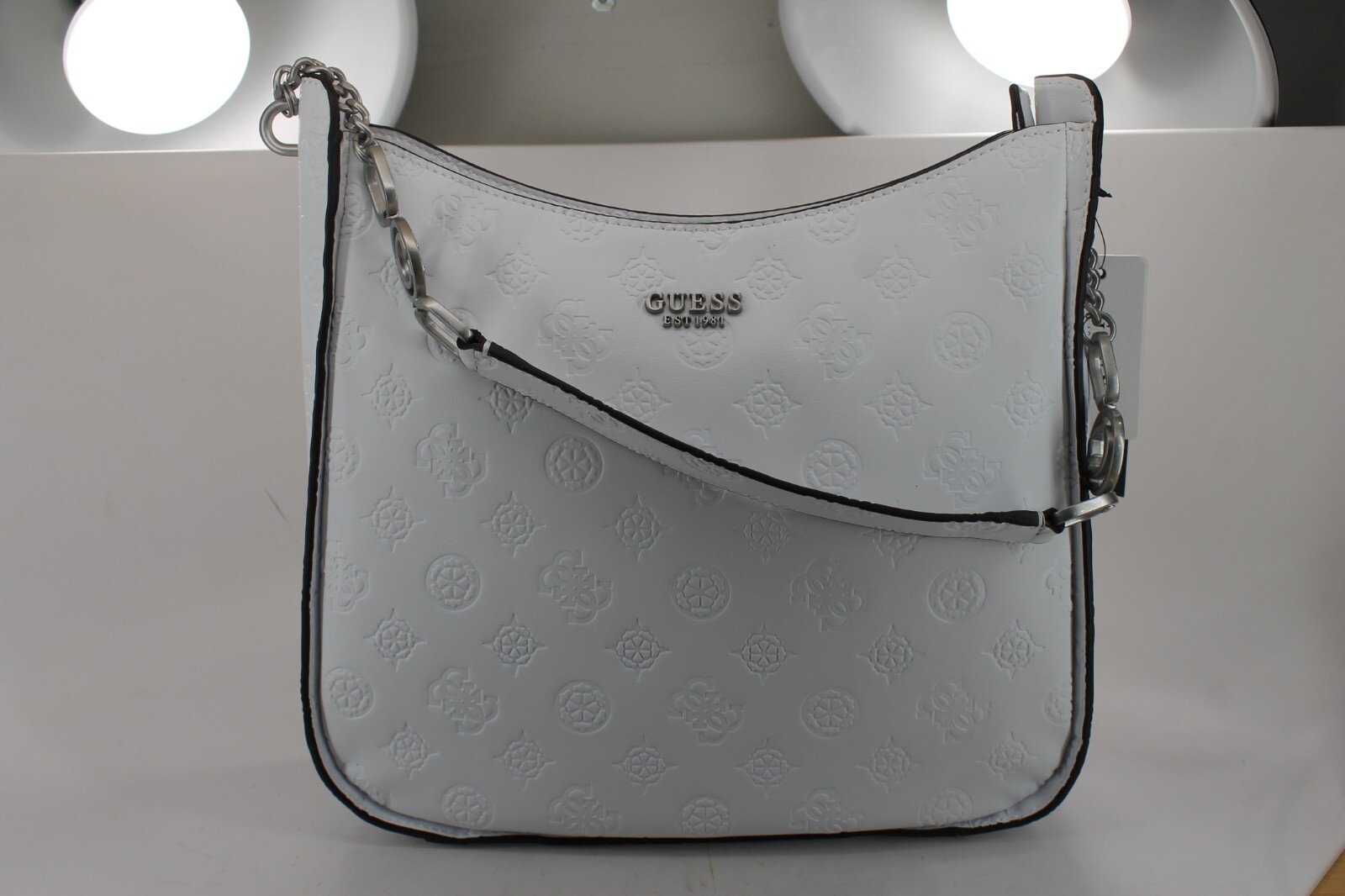 Guess Women's Handbag - White logo Galeria - 9GU-PO874702 - White