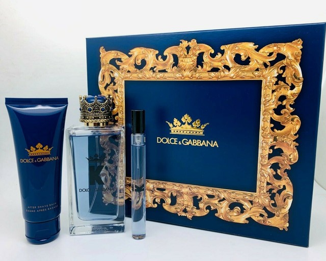 Dolce & Gabbana K King GIFT SET for Men 3.4 EDT Spray+ 2.5 A/S Balm+ 0.
