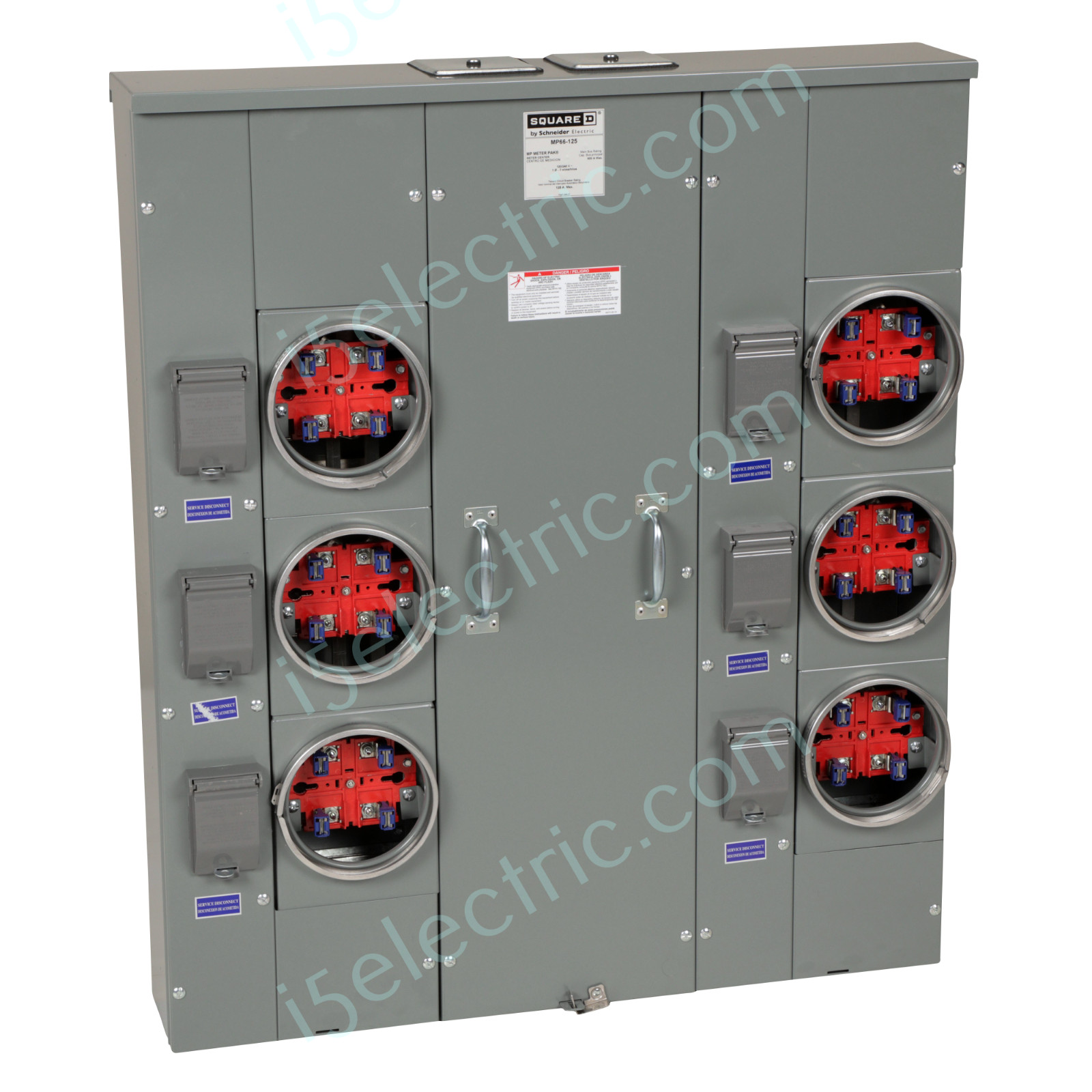 Square D 125A Ringless Meter Socket With Horn Bypass - Overhead/Underground Single Phase