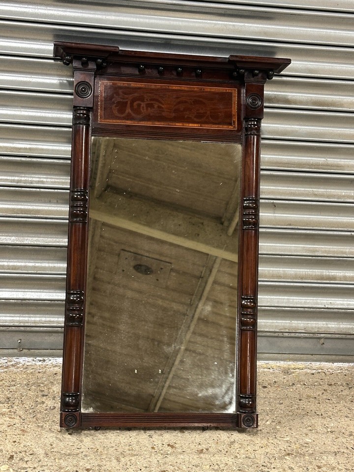 Antique Regency Pier Mahogany Wall Mirror eBay UK
