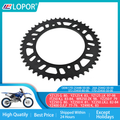 POPO☆です。 LOPOR 520-48T Motorcycle Rear Sprocket For Yamaha YZ125 80 IT
