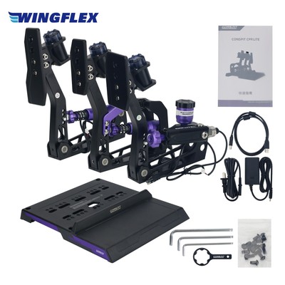 SIM Pedals Racing Pedals Hydraulic Brake Vibration Pedal Set Game Simulator
