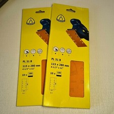 🔅 KLINGSPOR 20 bandes patins abrasives ponçage 115 x 280 mm grains 180 SB PL 31
