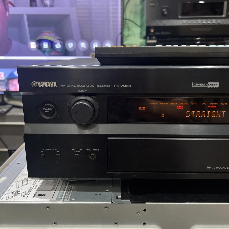 YAMAHA RX-V1400 A/V NATURAL SOUND HOME THEATER SURROUND 6.1 CHANNEL RECEIVER - Image 4 of 4