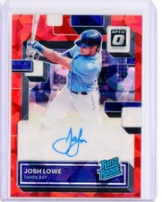 2022 Panini Donruss Optic FOTL JOSH LOWE RED Cracked Ice AUTO RC Autograph 3/25