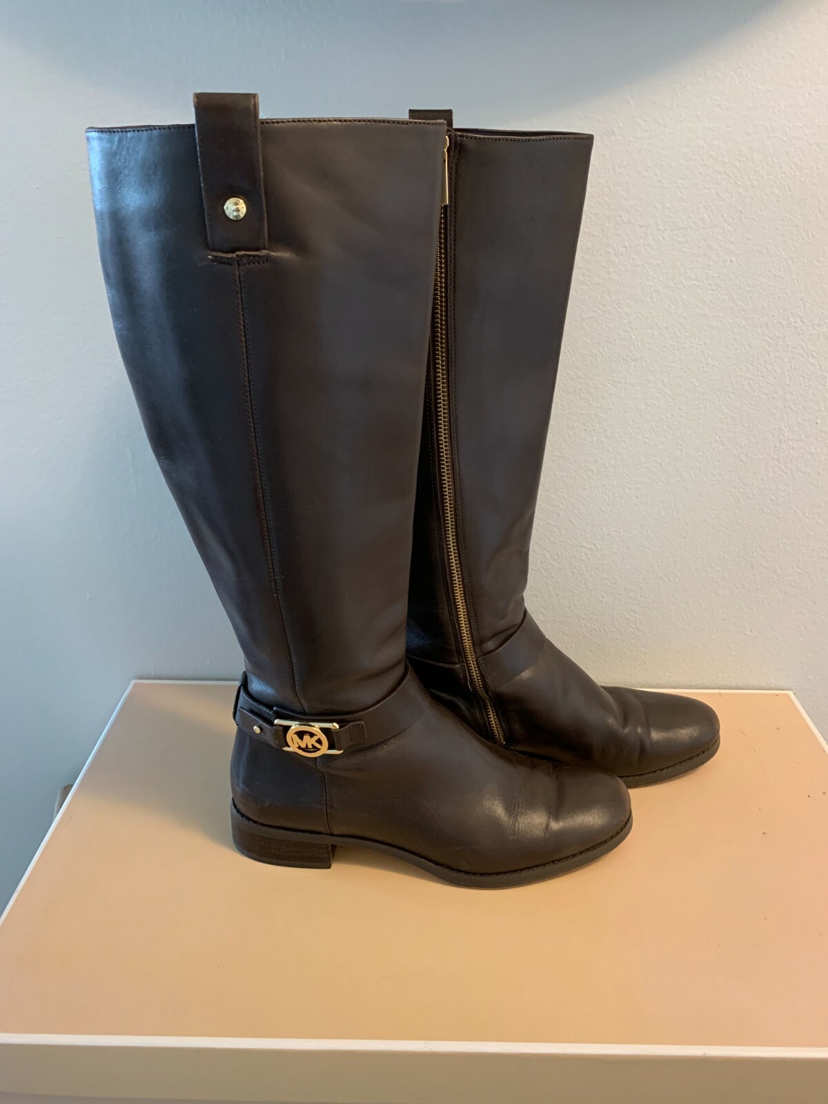 michael kors charm riding boots