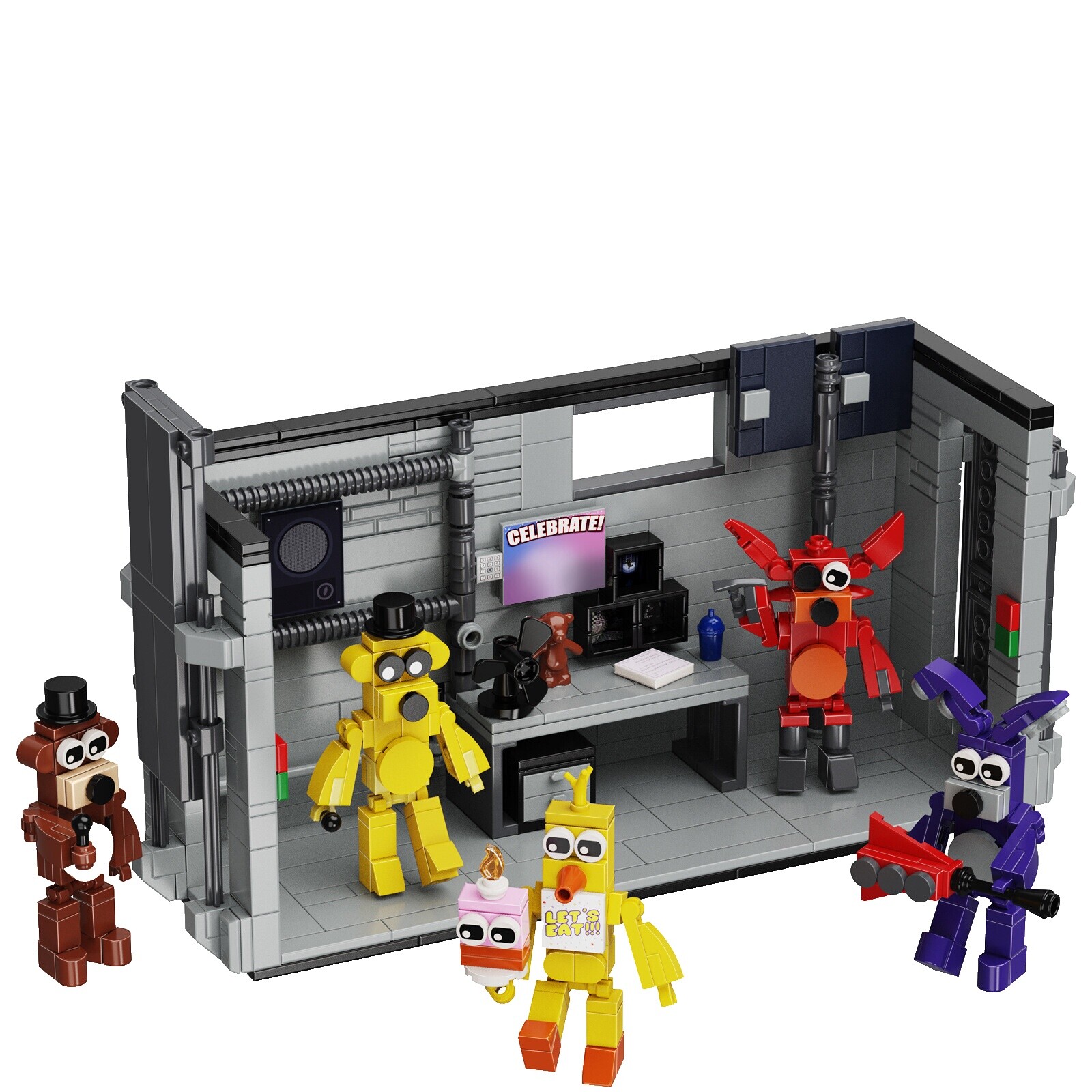Lego Fnaf Freddy Fazbear Pizza Lego Fnaf Lego Figures Bonnie From