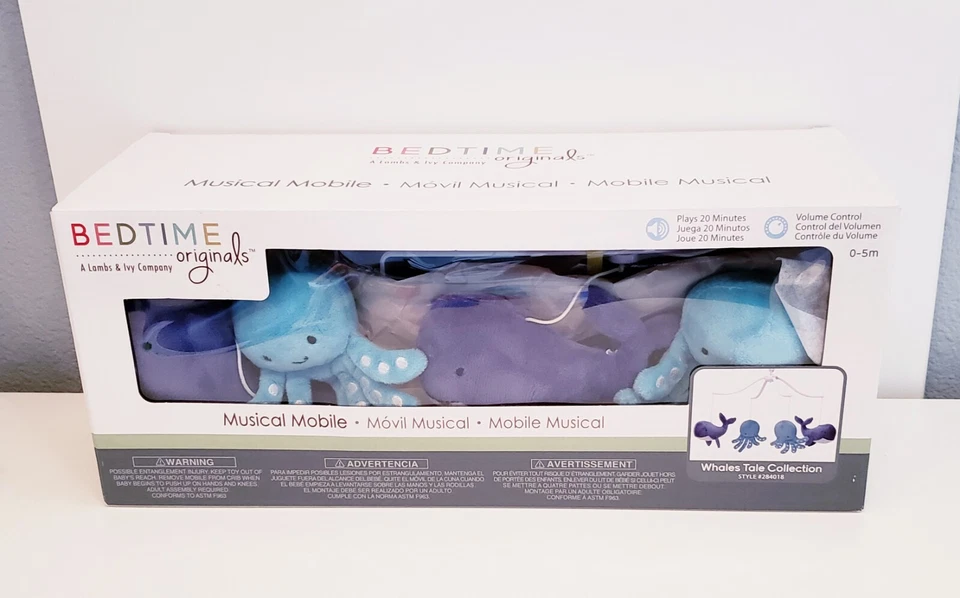 Juguete de peluche móvil cuna musical mar océano originales juguete ballena pulpo Foto 2 de 4